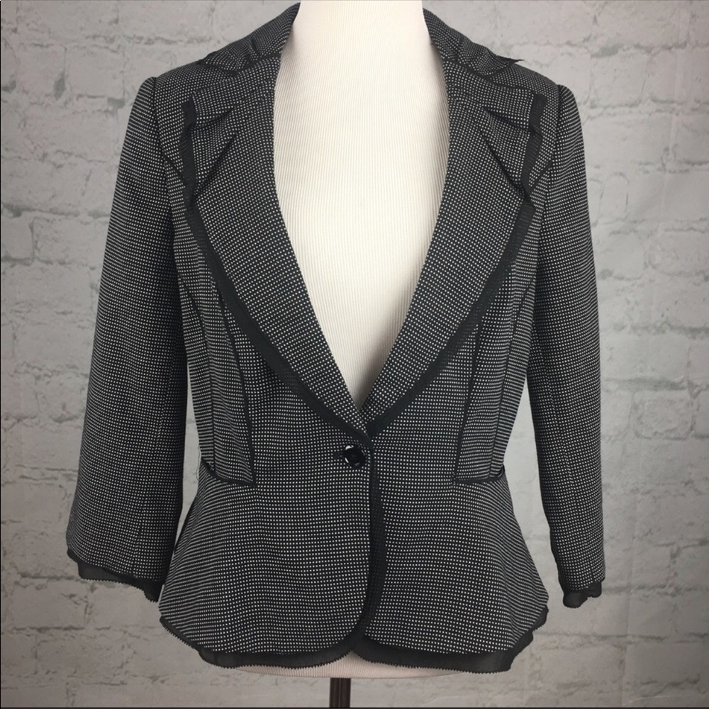 WHBM Polka Dot Lined Blazer